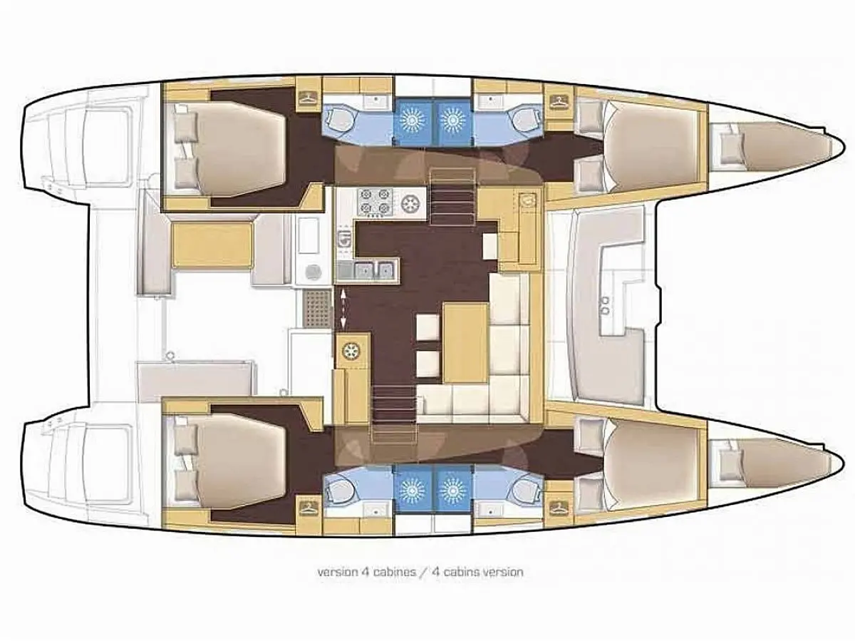 Lagoon 46/12  - AMALIA  - Layout